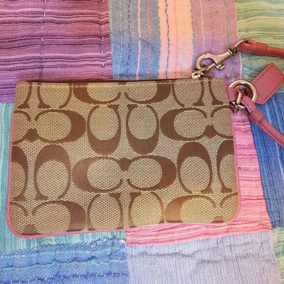 Coach Monogram Canvas Wristlet - Picture 2 of 7